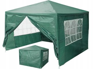 Namiot Pawilon Ogrodowy Handlowy 3x3 M 4 Ścianki Zielony Multigarden