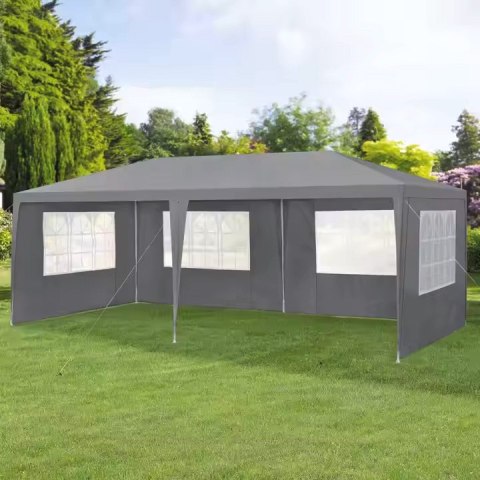 Namiot Pawilon Ogrodowy Handlowy 3x6 M 6 Ścianek Szary Multigarden