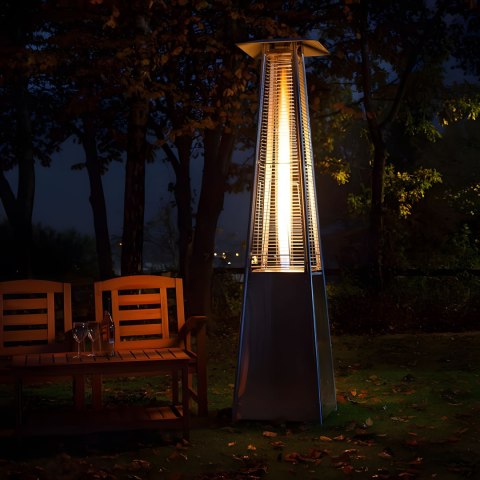 Ogrzewacz Parasol Gazowy Grzejnik 13 Kw Szklany Na Ogród Patio Reduktor Wąż Pokrowiec Multigarden