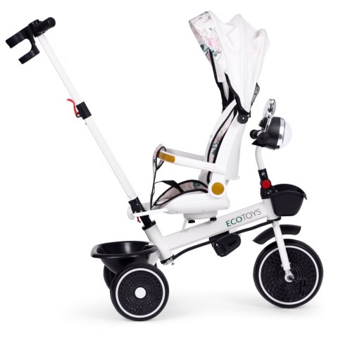 Rowerek Trójkołowy Dla Dzieci Spacerówka Obracane Siedzisko Pchacz Daszek Ecotoys