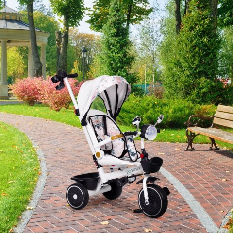Rowerek Trójkołowy Dla Dzieci Spacerówka Obracane Siedzisko Pchacz Daszek Ecotoys