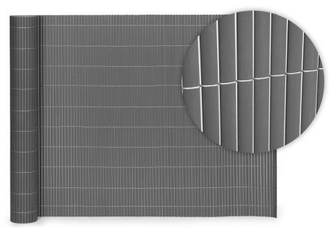 Dwustronna Mata Bambusowa 100x500 Cm Na Balkon Taras Ogrodzenie Antracyt Multigarden