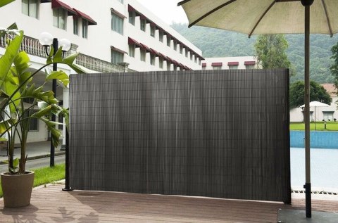 Dwustronna Mata Bambusowa 150x300 Cm Na Balkon Taras Ogrodzenie Antracyt Multigarden