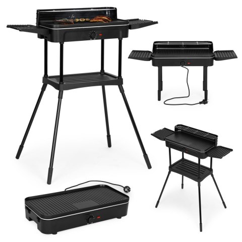 Grill Elektryczny 3w1 Stojący Stołowy Płyta Grillowa Ociekacz Termostat Multigarden