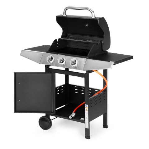 Grill Gazowy Ogrodowy 10.2 Kw Duży Ruszt 3 Palniki Termometr Reduktor Multigarden