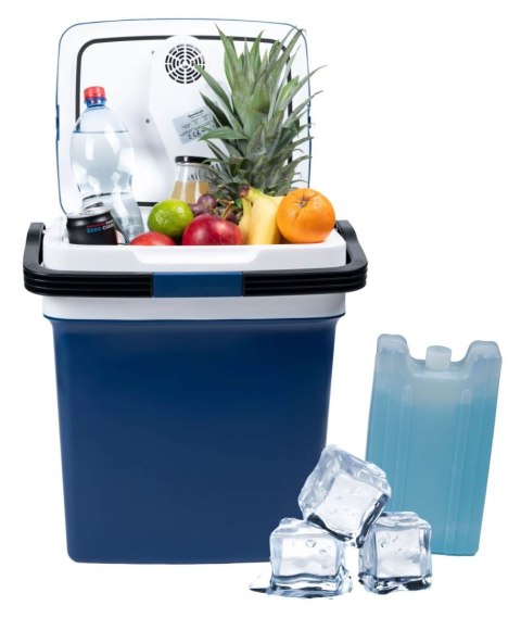 Lodówka Turystyczna Przenośna Samochodowa 29l 220-240v Dc12v Funkcja Grzania Wkład Gratis Niebieska