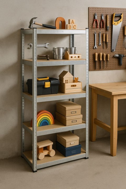 Regał Magazynowy 180x90x30 Cm Stal Galwanizowana 5 Półek 875 Kg Modernhome