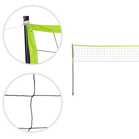 Siatka Do Siatkówki Badmintona 600x240 Cm Składana Wytrzymała Movepro