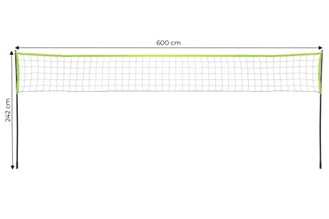 Siatka Do Siatkówki Badmintona 600x240 Cm Składana Wytrzymała Movepro