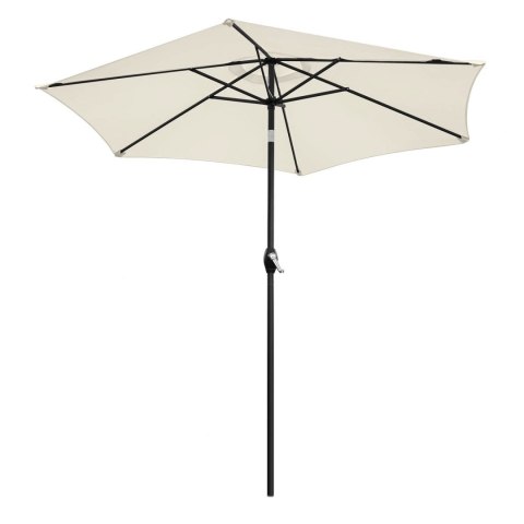 Składany Parasol Ogrodowy Balkonowy Regulowany 210 Cm Beżowy