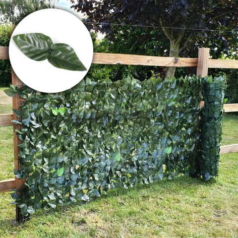 Sztuczny Bluszcz Żywopłot 3 Szt. 500x150 Cm Zielona Osłona Na Balkon Maskująca