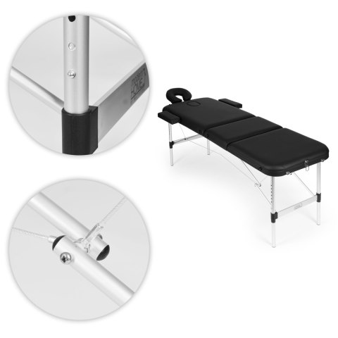Aluminiowy Stół Do Masażu I Rehabilitacji 3-Segmentowy Składany W Walizkę + Torba Modernhome