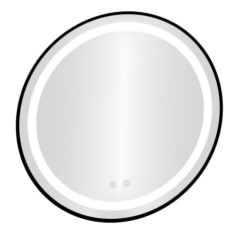 Lustro Łazienkowe Led Okrągłe Ścienne 80 Cm 3 Barwy Anti-Fog Włącznik Dotykowy Modernhome