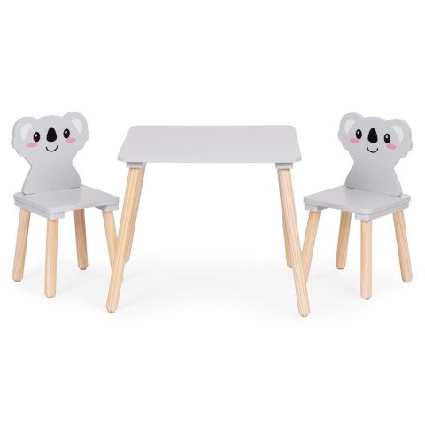 Zestaw Mebli Dla Dzieci Stolik + 2 Krzesła Koala Ecotoys