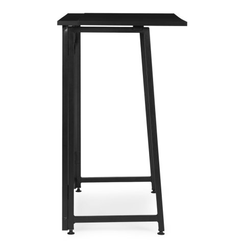 Biurko Komputerowe Składane 80x45 Cm Stolik Pod Laptopa Czarne Modernhome