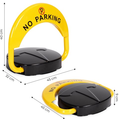 Blokada Parkingowa Składana Zapora 40 Cm Na Klucz Zdalnie Sterowana System Alarmowy