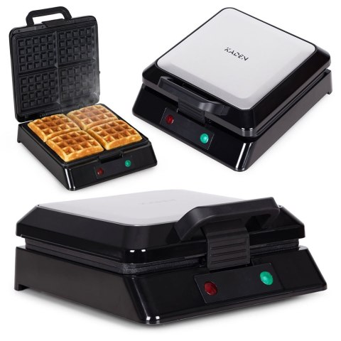 Gofrownica Na 4 Gofry Nieprzywierająca Powłoka 1080-1300w Kaden