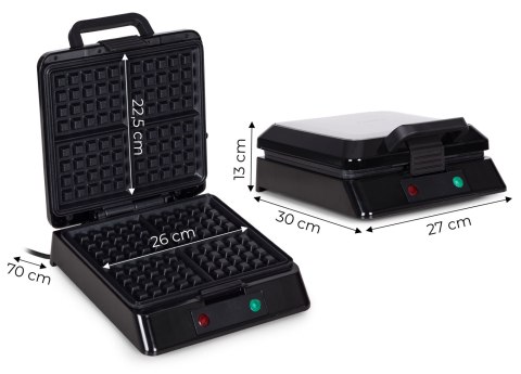 Gofrownica Na 4 Gofry Nieprzywierająca Powłoka 1080-1300w Kaden