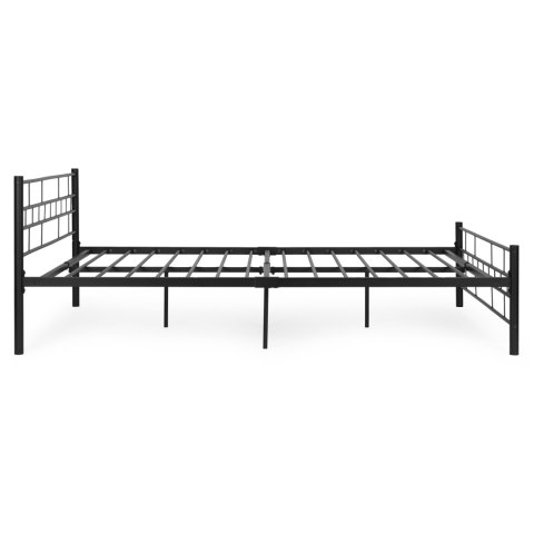 Łóżko Metalowe 140x200 Cm Ze Stelażem Czarna Rama Modernhome
