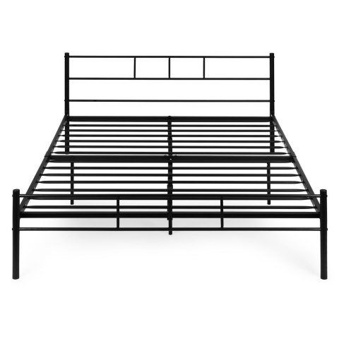 Łóżko Metalowe 160x200 Cm Ze Stelażem Czarna Rama Modernhome