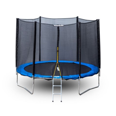 Trampolina Ogrodowa Z Siatką Zewnętrzną O Średnicy 8 Ft 244-252 Cm + Drabinka