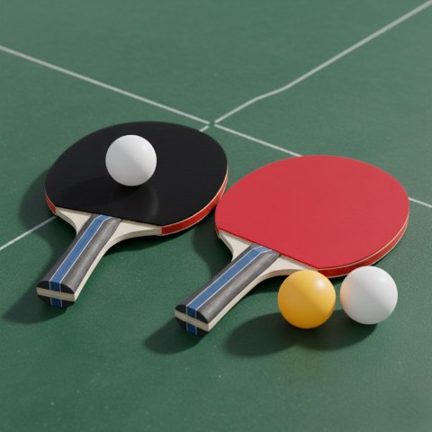 Zestaw Do Tenisa Stołowego 2 Paletki Do Ping-Ponga 3 Piłeczki
