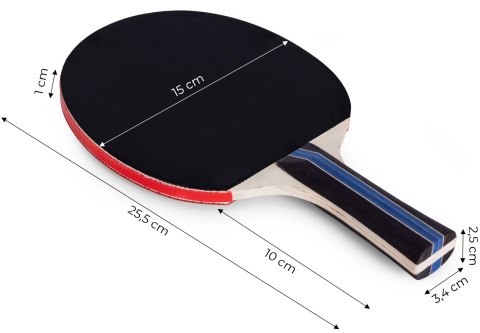 Zestaw Do Tenisa Stołowego 2 Paletki Do Ping-Ponga 3 Piłeczki