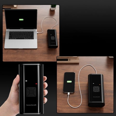 Pompka Rowerowa Elektryczna Kompresor Do Opon Powerbank 6000mah Latarka Led