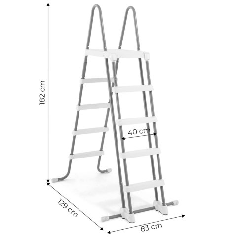 Drabinka Do Basenu 132 Cm Antypoślizgowe Stopnie Intex 28077