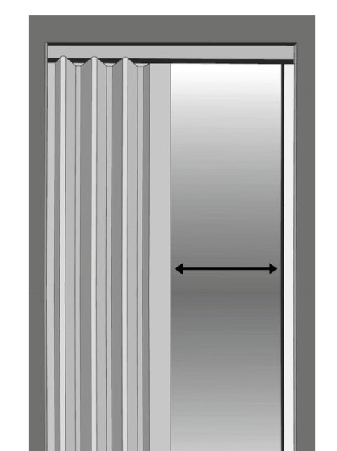 Drzwi harmonijkowe 001P BIAŁY MAT - 100 cm