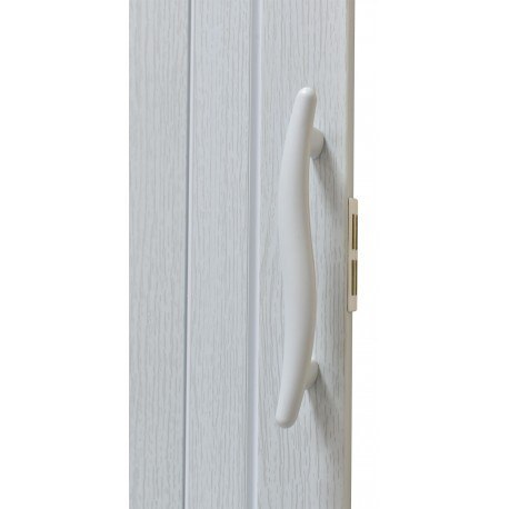 Drzwi harmonijkowe 005S BIAŁY DĄB MAT - 80 cm