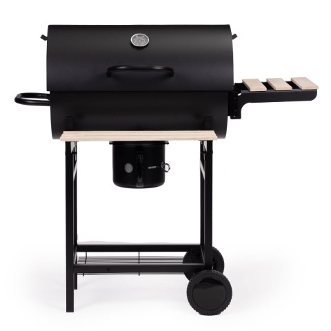 Grill Węglowy Ogrodowy Z Pokrywą Termometr Popielnik Drewniane Półki Multigarden