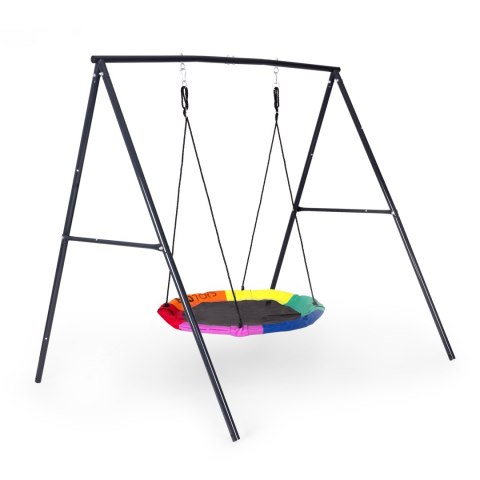 Huśtawka Ogrodowa Dla Dzieci Bocianie Gniazdo 100 Cm Stalowy Stelaż Ecotoys