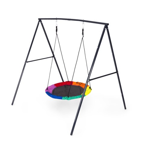 Huśtawka Ogrodowa Dla Dzieci Bocianie Gniazdo 100 Cm Stalowy Stelaż Ecotoys