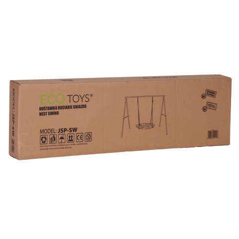 Huśtawka Ogrodowa Dla Dzieci Bocianie Gniazdo 100 Cm Stalowy Stelaż Ecotoys