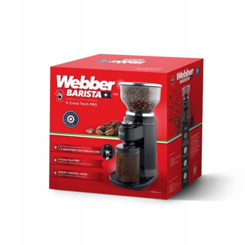 Młynek Elektryczny Żarnowy Do Kawy Automatyczny 25 Poziomów Webber Cg6 180w