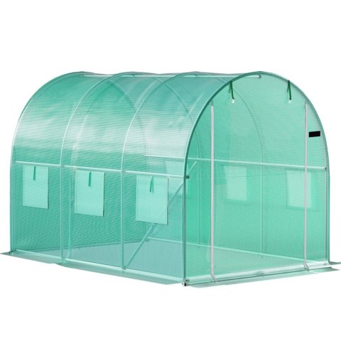 Szklarnia Tunel Ogrodowy Foliowy 3x2x2 M 6 M² Metalowy Stelaż Folia Uv