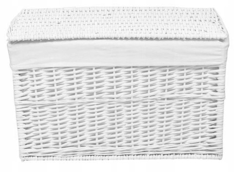 Kufer wiklinowy 105L 66x40x40 cm biały
