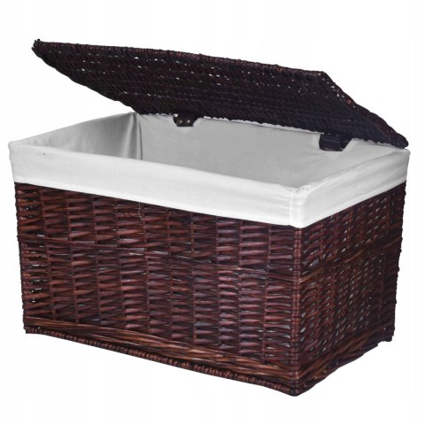 Kufer wiklinowy 105L 66x40x40 cm brązowy