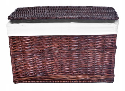Kufer wiklinowy 65L 56x34x34 cm brązowy