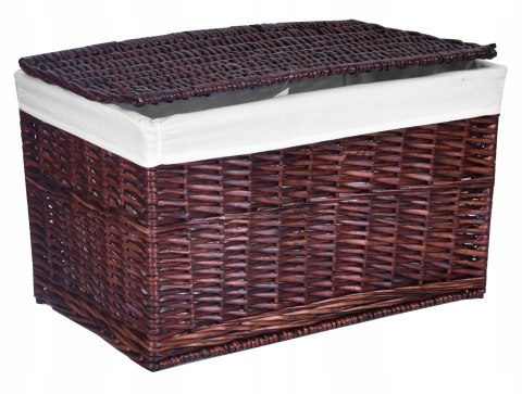 Kufer wiklinowy 65L 56x34x34 cm brązowy