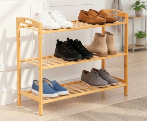 Bambusowy regał na buty 3 poziomy Astaria