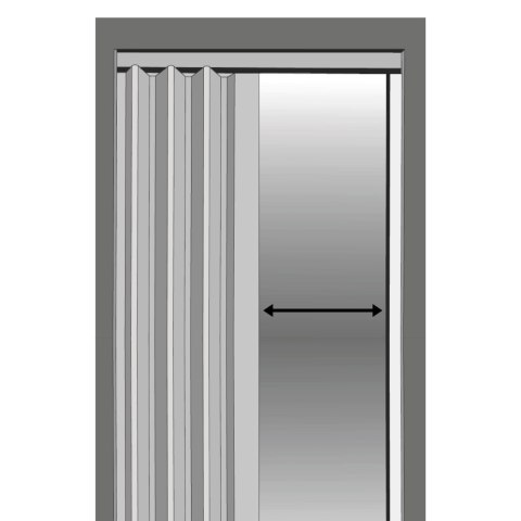 Drzwi harmonijkowe 001P DĄB ALASKA MAT - 90 cm