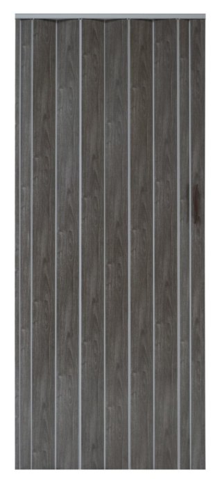 Drzwi harmonijkowe 001P DĄB GRAFIT MAT - 90 cm