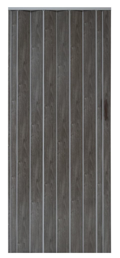 Drzwi harmonijkowe 001P DĄB GRAFIT MAT - 90 cm