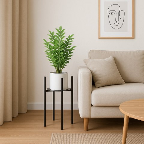 Kwietnik stojący loftowy Torre 60 cm czarny