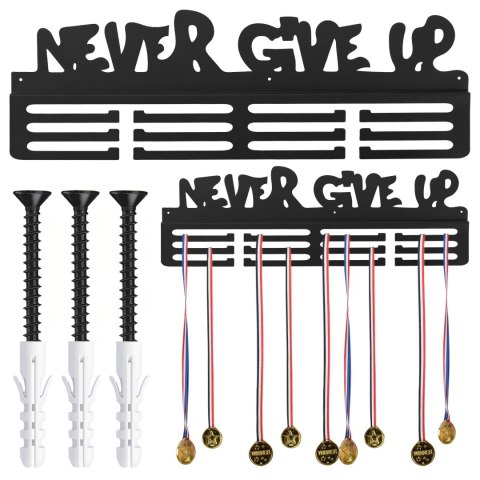 Wieszak na medale NEVER GIVE UP