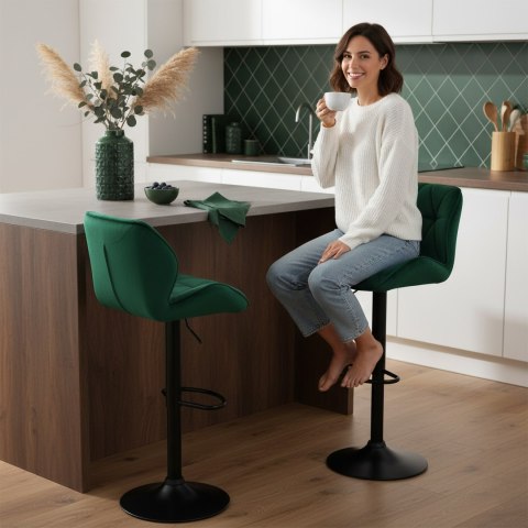 Hoker barowy Grappo Black ciemnozielony Velvet