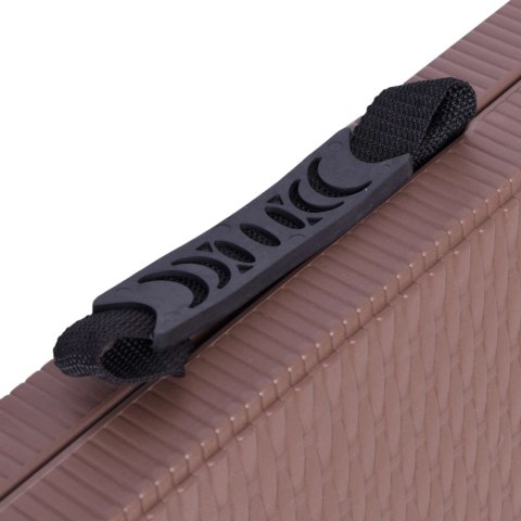 Zestaw cateringowy Rattan brąz stół 180 cm+ 2 ławki