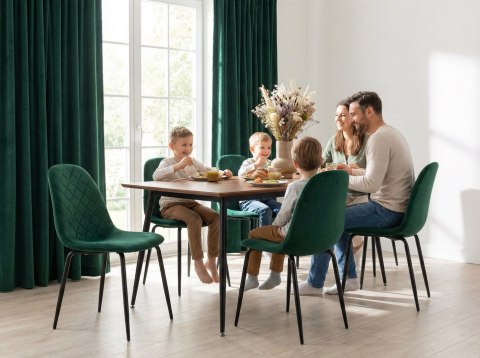 Krzesło welurowe Orlando Velvet ciemnozielone